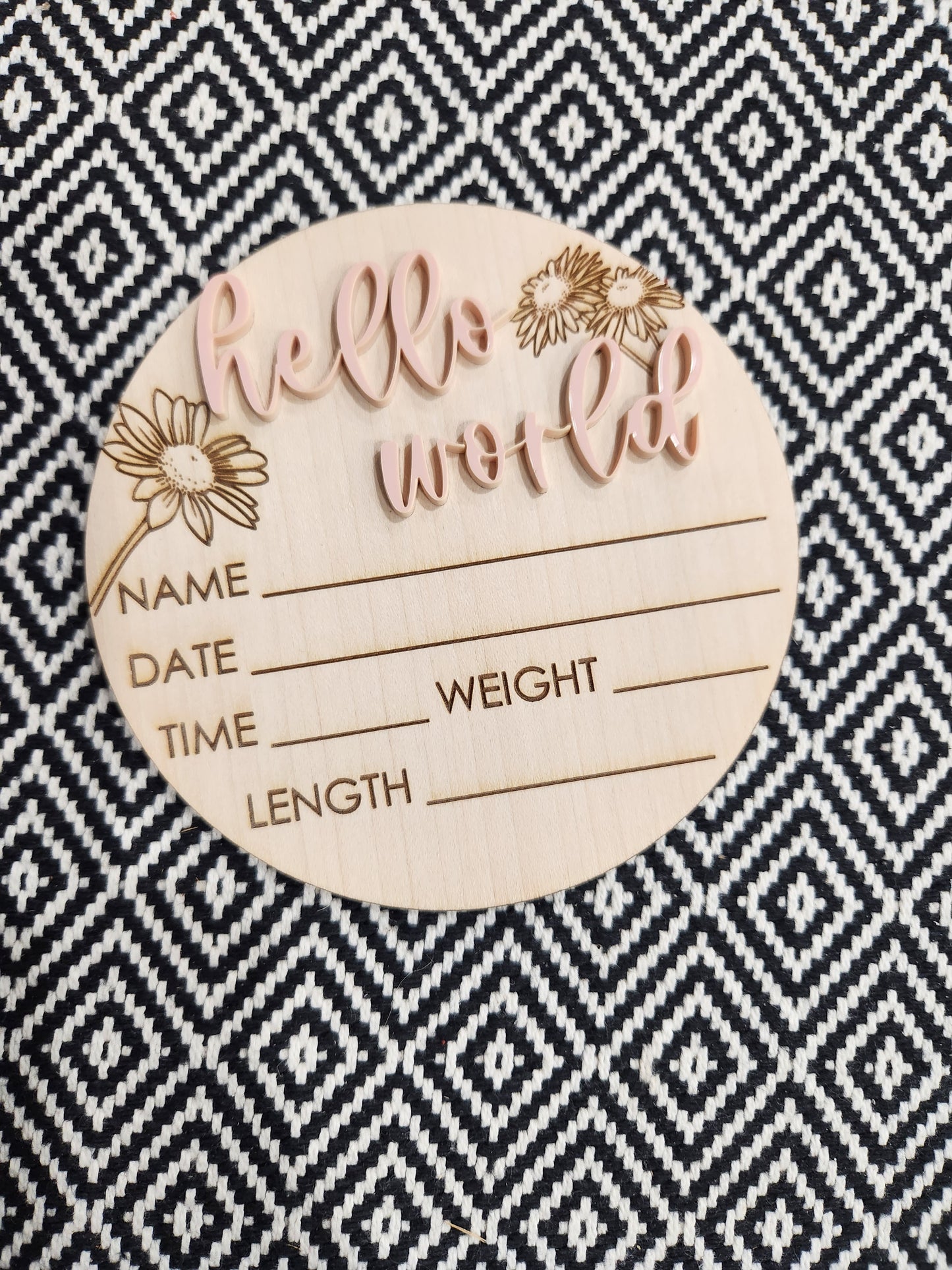 Birth Plaque - Daisies