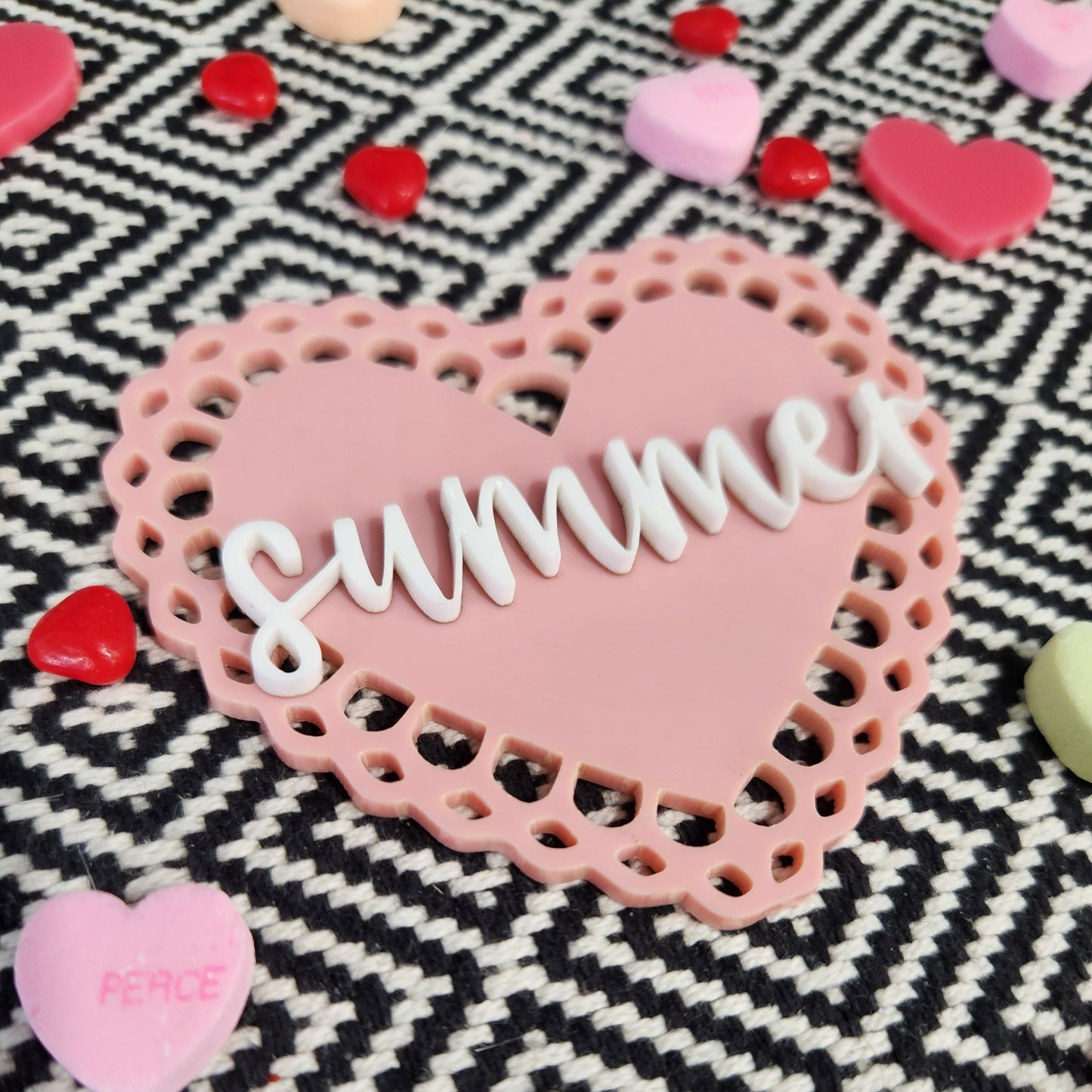 Heart Doily Tag