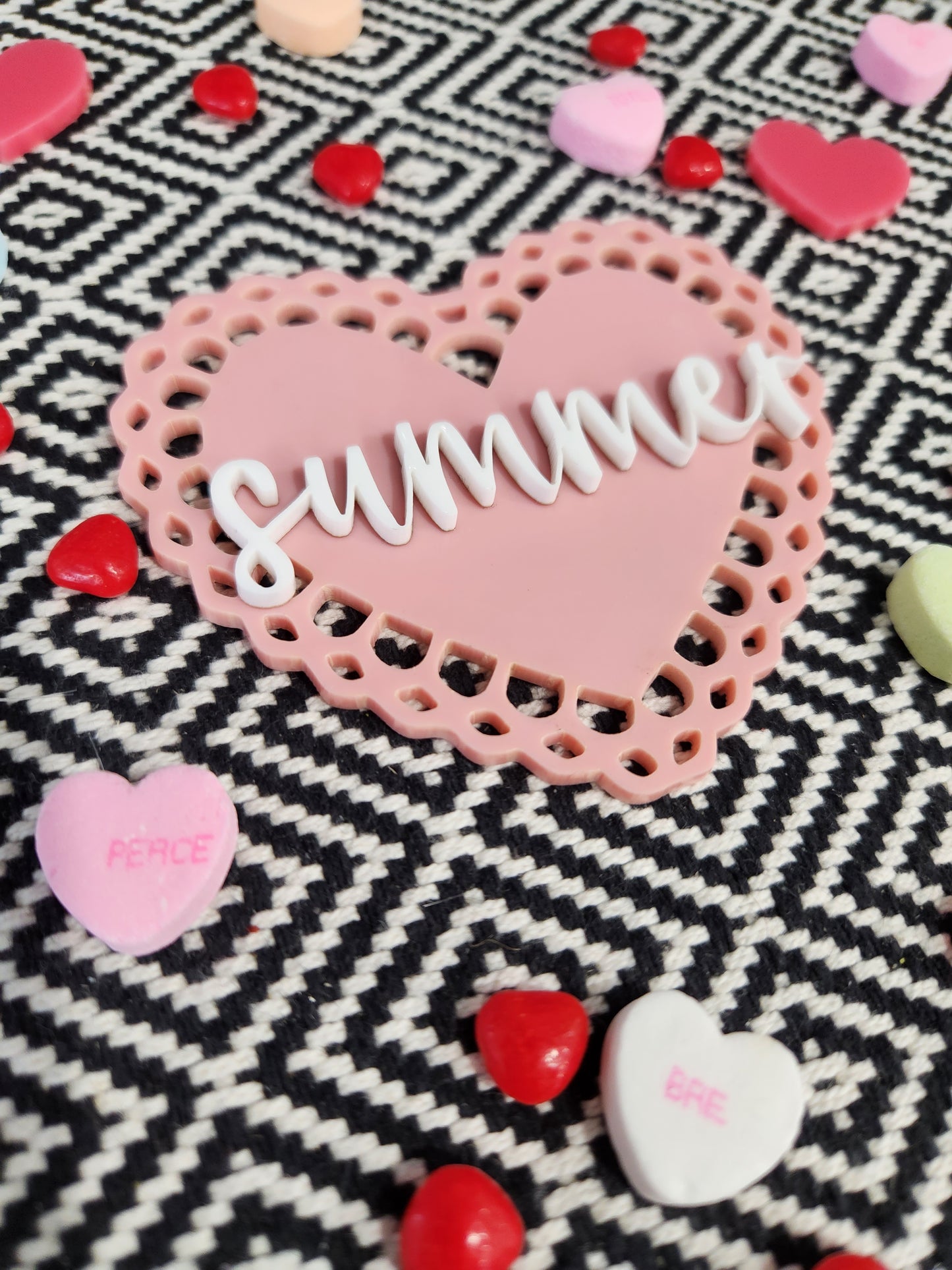 Heart Doily Tag
