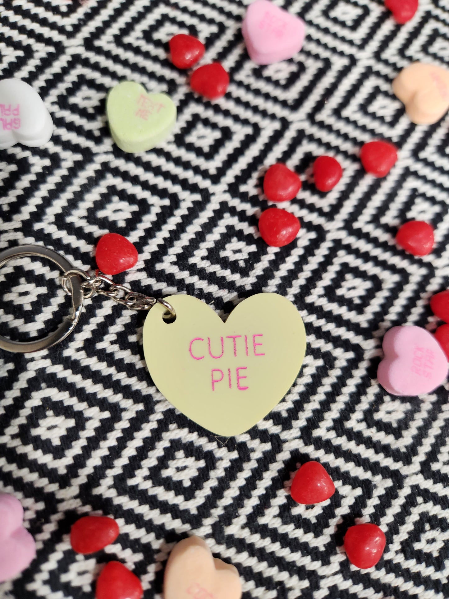 Conversation Heart Keychain