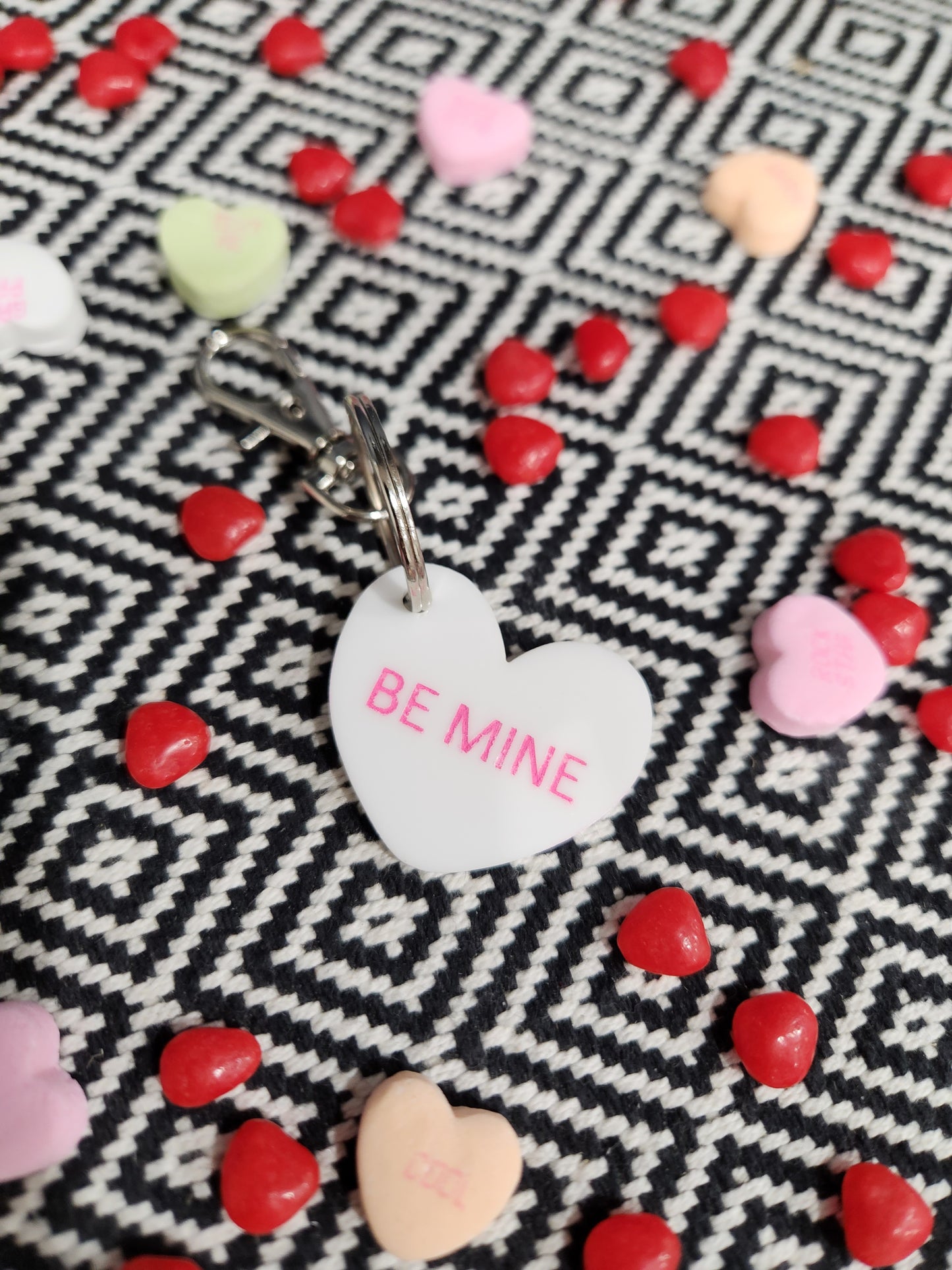 Conversation Heart Keychain