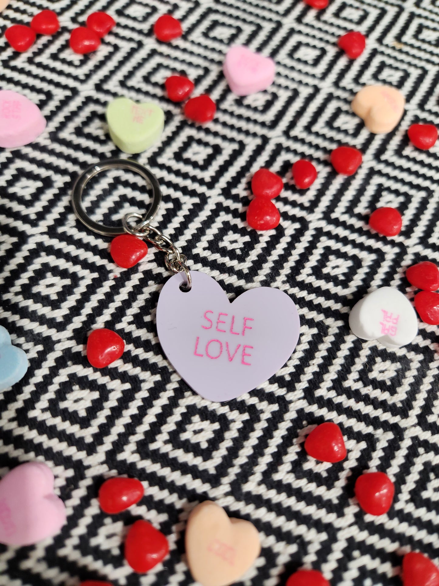 Conversation Heart Keychain