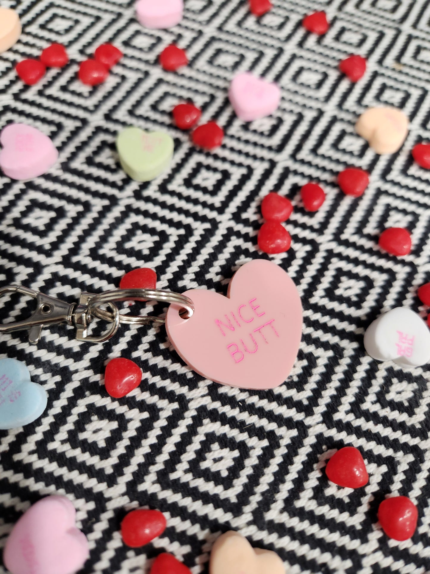 Conversation Heart Keychain
