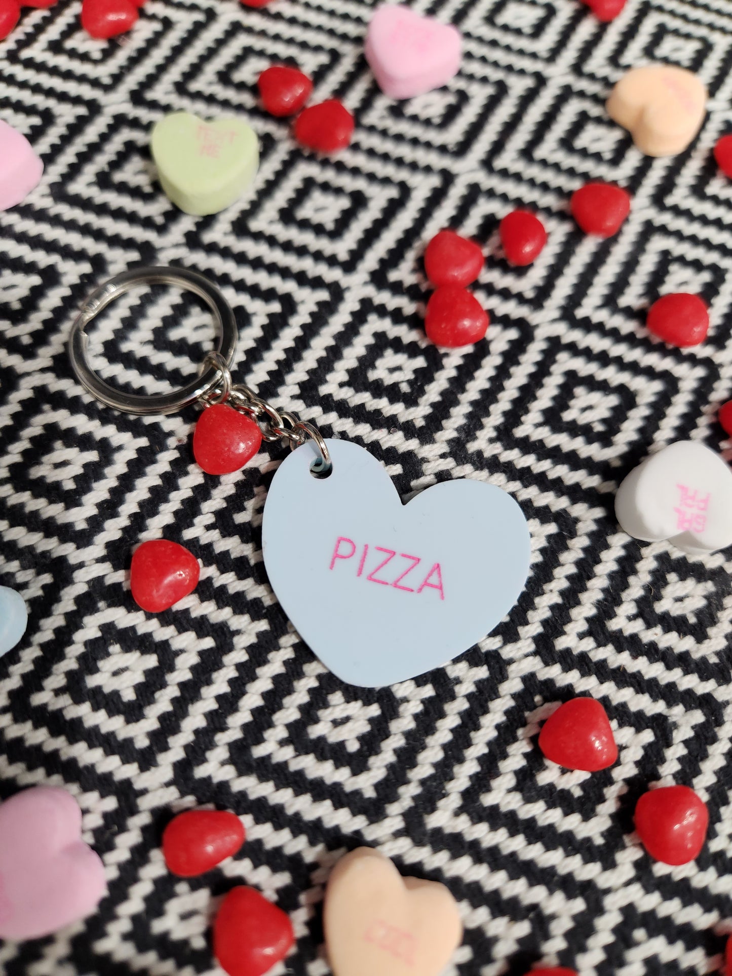 Conversation Heart Keychain