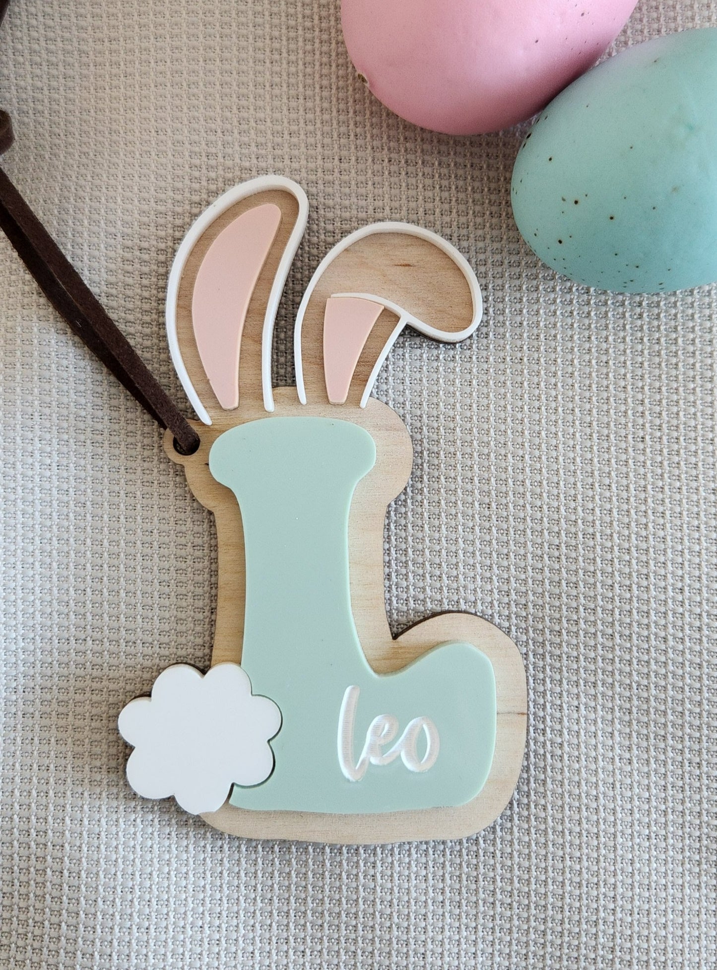 Bunny Ear Initial Tags