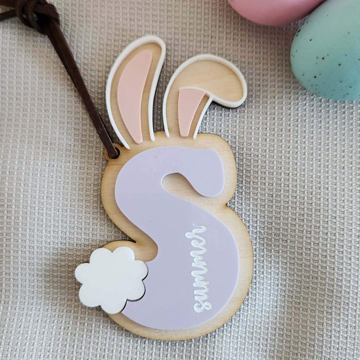 Bunny Ear Initial Tags