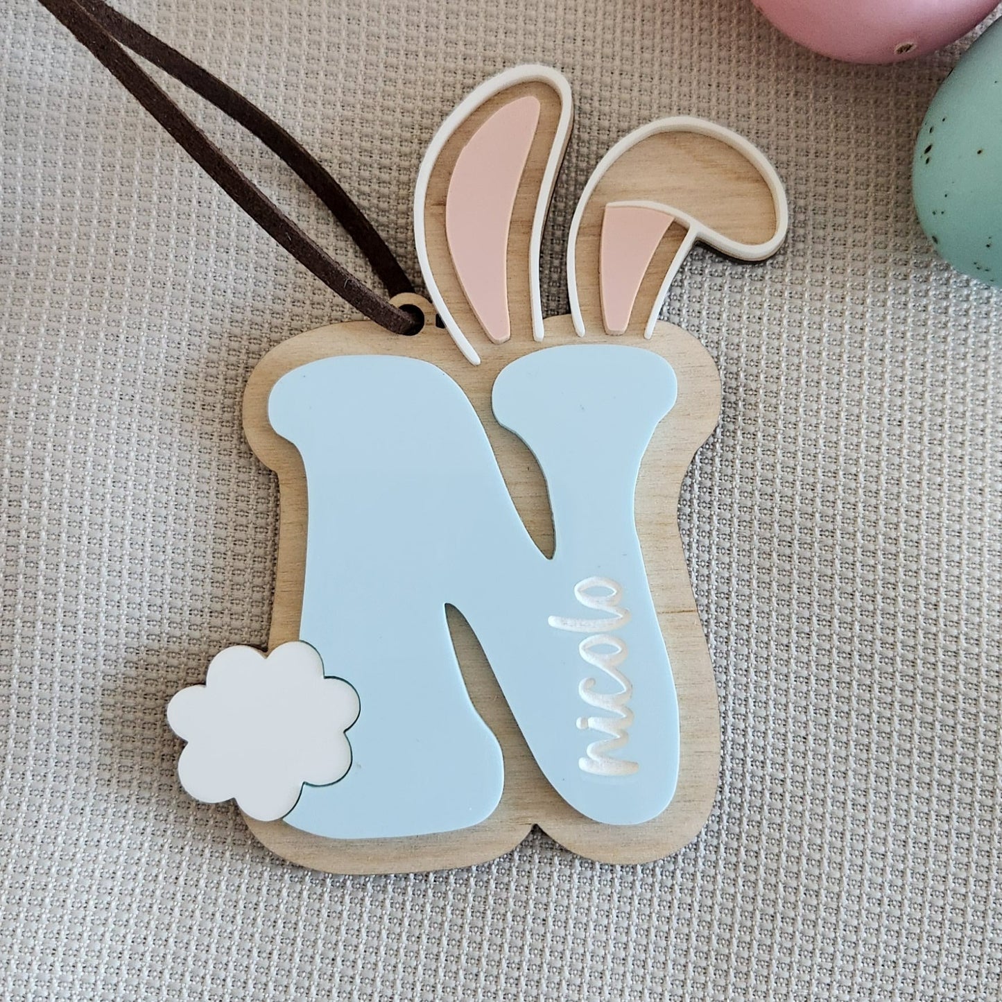 Bunny Ear Initial Tags