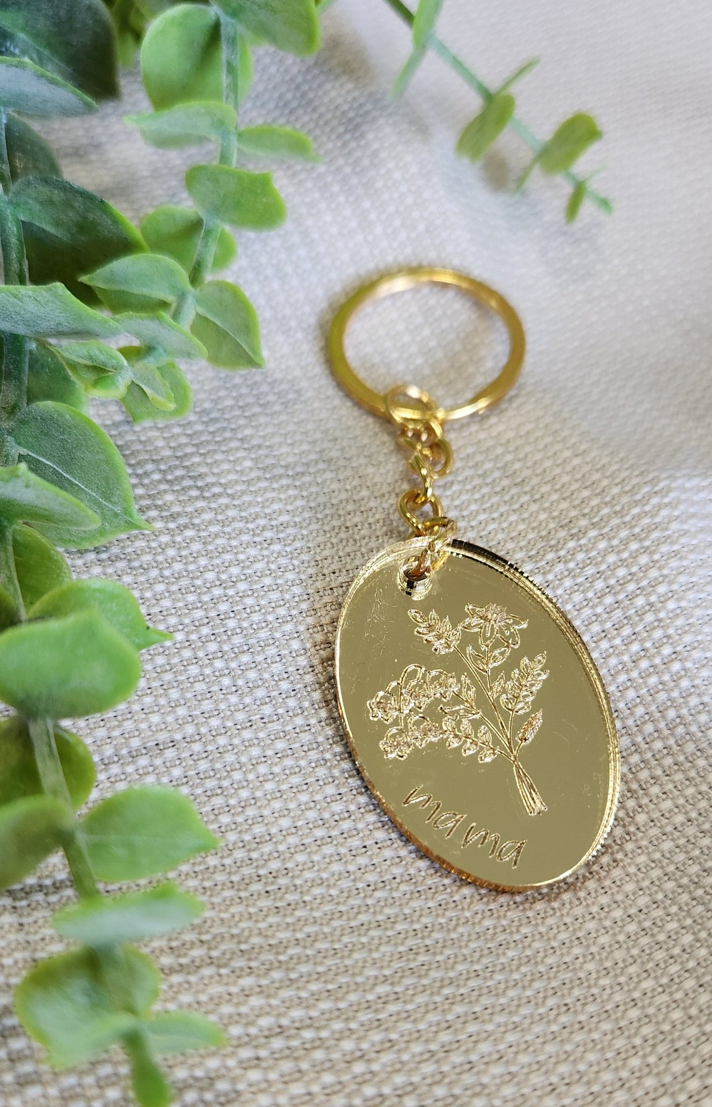 Birth Flower Bouquet Keychain