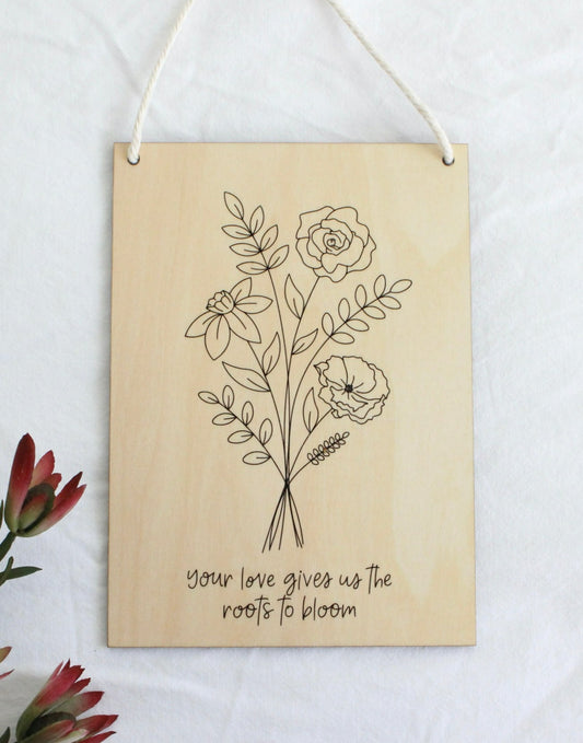 Birth Flower Bouquet Plaque